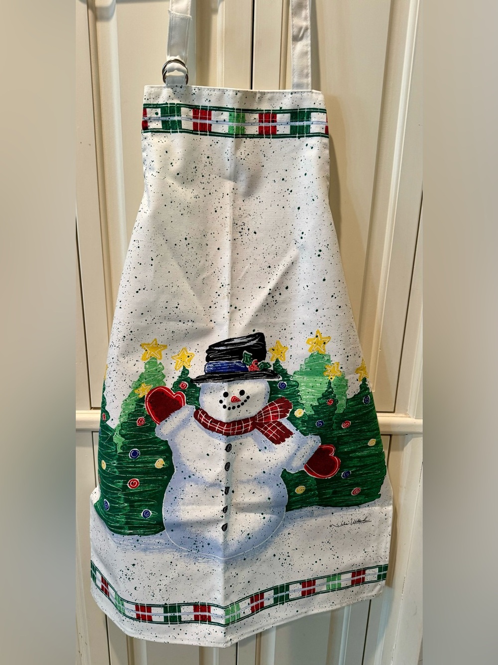ADORABLE Julie Euland Snowman Apron by Kay Dee Designs -Brand New WITHOUT Tags